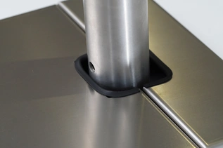 Bodenplattenabdeckung V2A für 5° Einzelsäule 