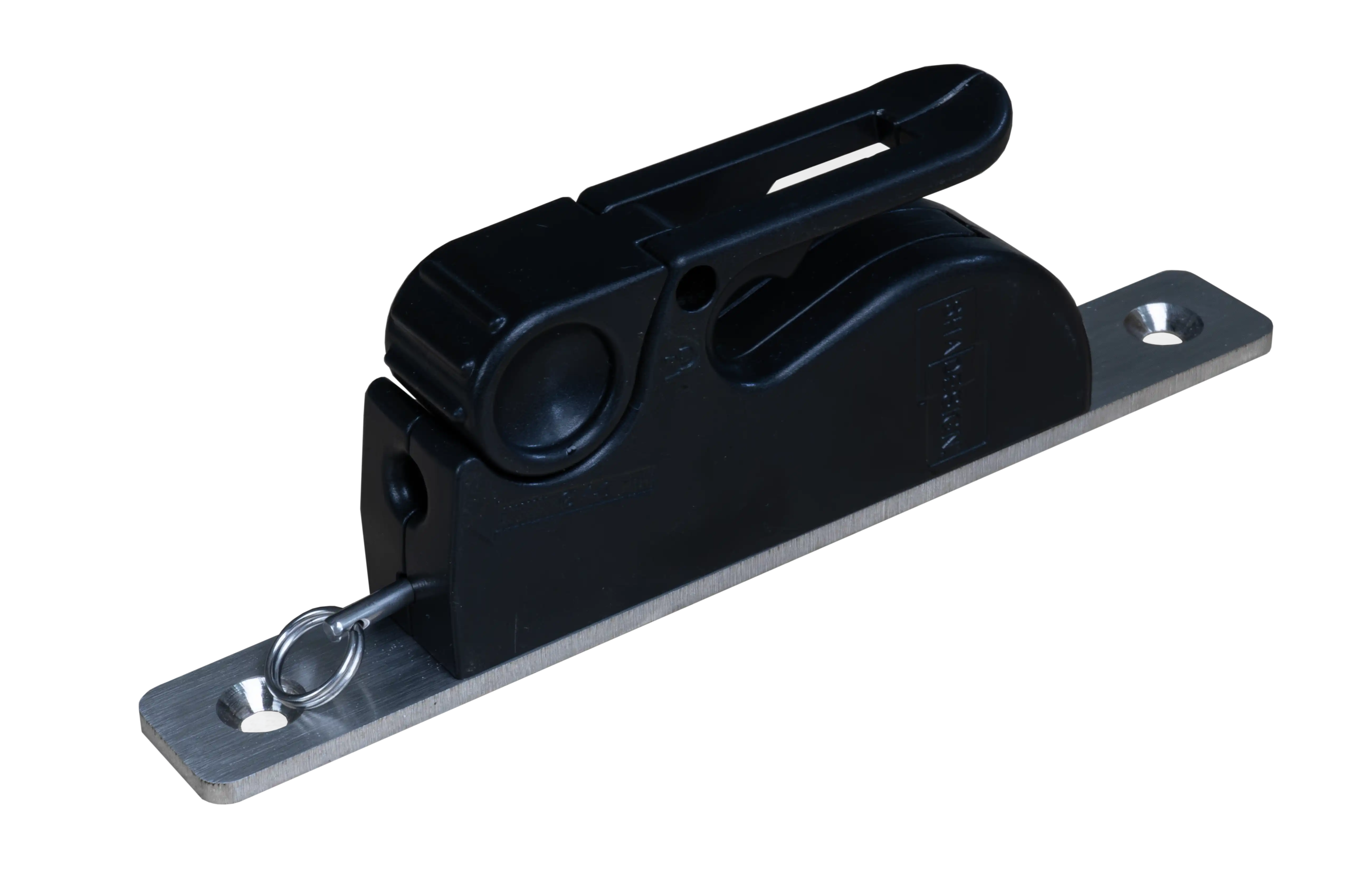 SHADE Bedienseilhebel RAL 9005 mit Montagegrundplatte
