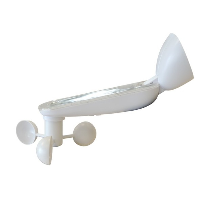 E-SHADE Solvento WS – Wind- und Sonnensensor, Seitenansicht mit Windrad