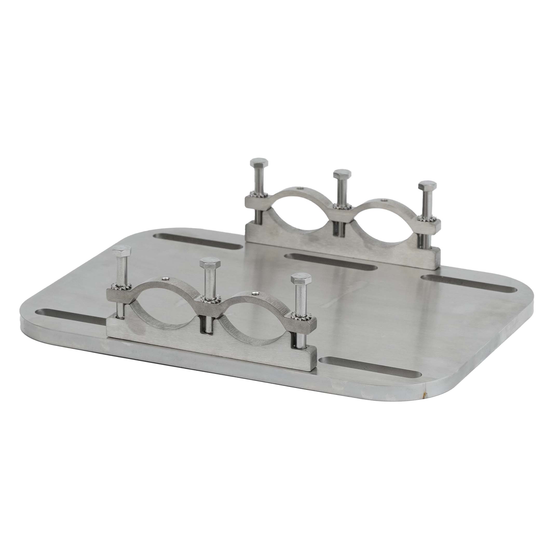 Anklemm-Montageplatte für Doppelsäulen ohne Distanz rund