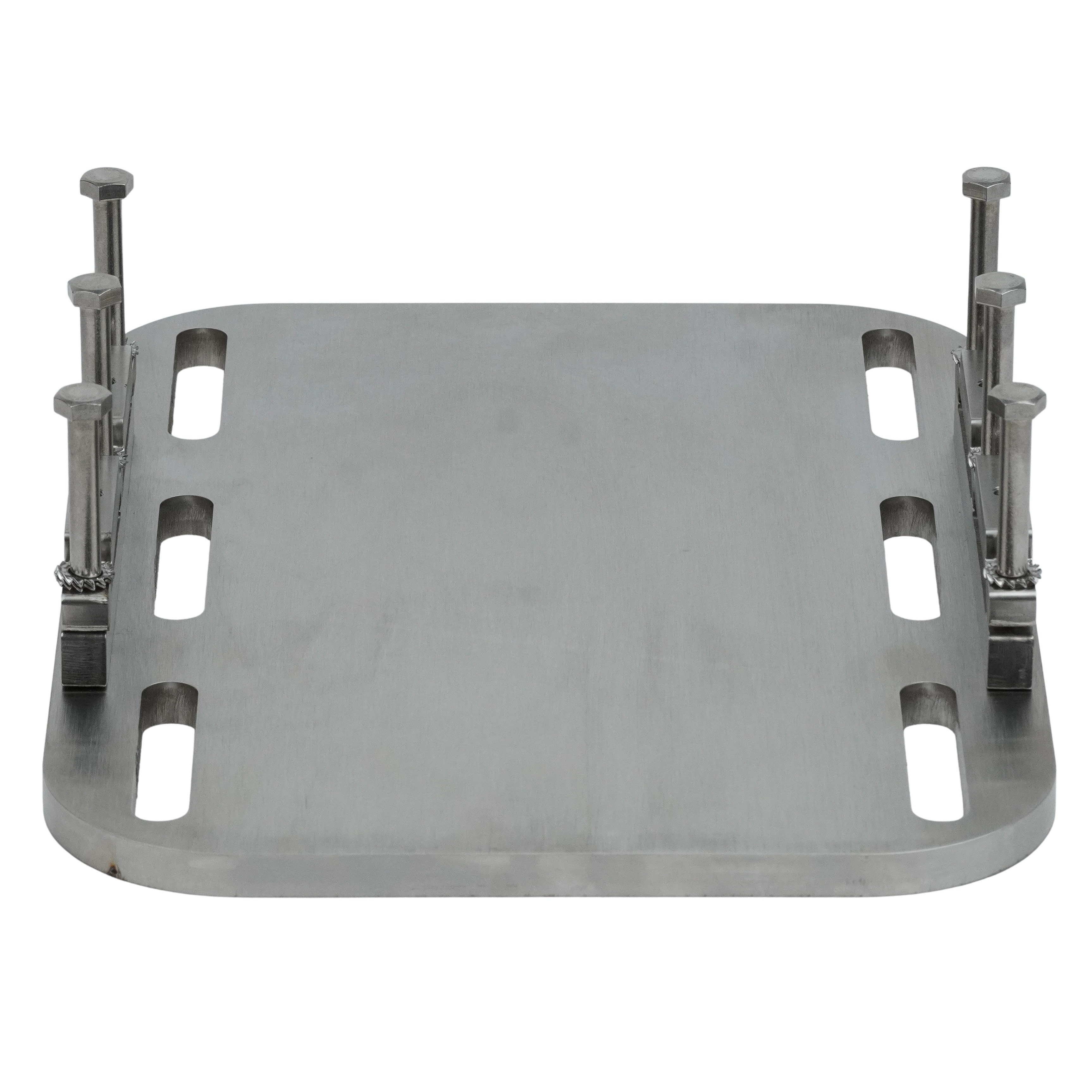 Anklemm-Montageplatte für Doppelsäulen ohne Distanz eckig